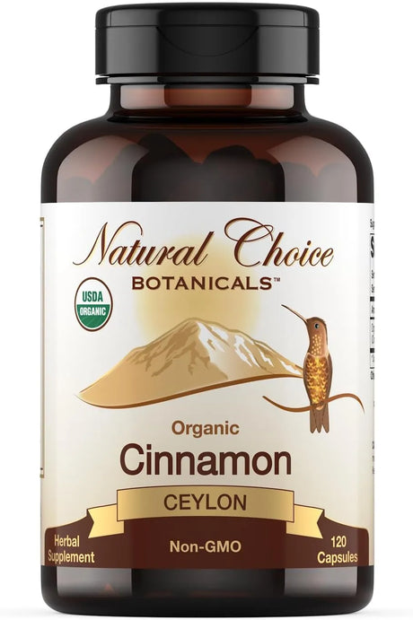 NATURAL CHOICE BOTANICALS - Natural Choice Botanicals USDA Certified Organic Ceylon Cinnamon 120 Capsulas - The Red Vitamin MX - Suplementos Alimenticios - {{ shop.shopifyCountryName }}