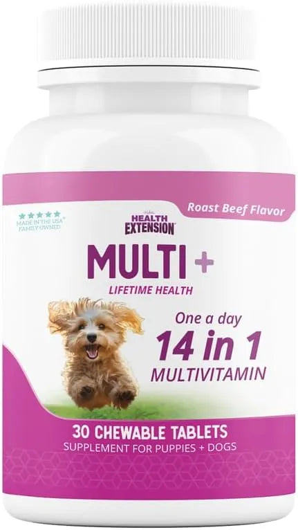 HEALTH EXTENSION - Health Extension Lifetime Multivitamin and Mineral Tablets for Dogs & Puppies 30 Tabletas - The Red Vitamin MX - Multivitamínicos Para Perros - {{ shop.shopifyCountryName }}