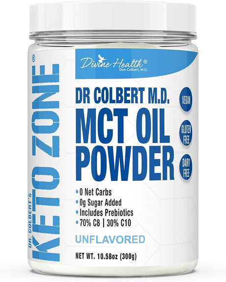 Divine Health Keto Zone MCT Oil Powder 300Gr. - The Red Vitamin MX - Suplementos Alimenticios - DIVINE HEALTH