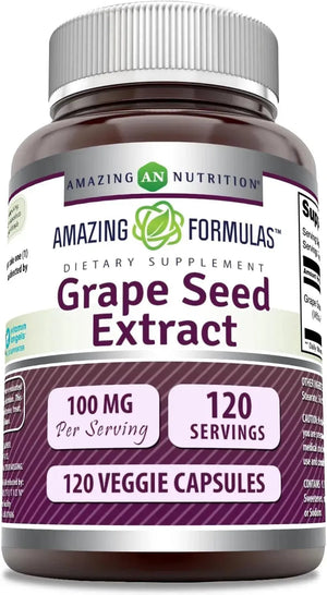 AMAZING FORMULAS - Amazing Formulas Grapeseed Extract 100Mg. 120 Capsulas - The Red Vitamin MX - Suplementos Alimenticios - {{ shop.shopifyCountryName }}