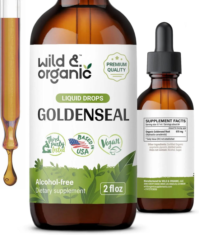 WILD & ORGANIC - Wild & Organic Goldenseal Tincture 2 Fl.Oz. - The Red Vitamin MX - Suplementos Alimenticios - {{ shop.shopifyCountryName }}