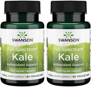 Swanson Full Spectrum Kale 400Mg. 60 Capsulas 2 Pack