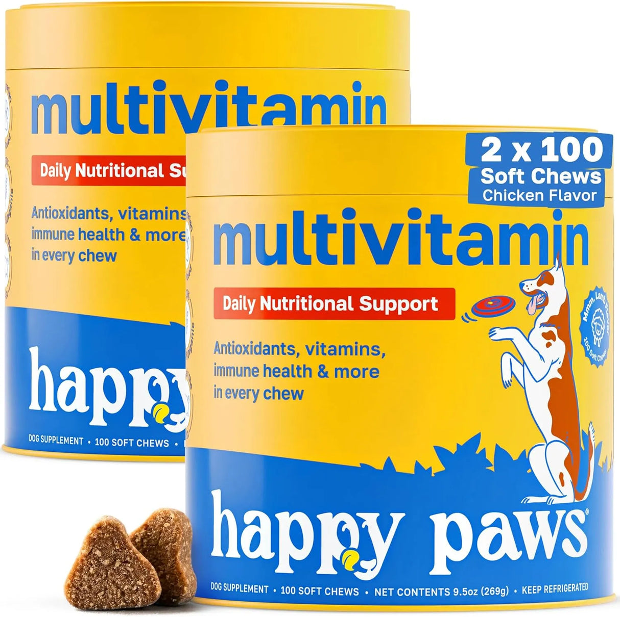 HAPPY PAWS - Happy Paws Multivitamin for Dogs Lamb Flavor 100 Masticables 2 Pack - The Red Vitamin MX - Multivitamínicos Para Perros - {{ shop.shopifyCountryName }}