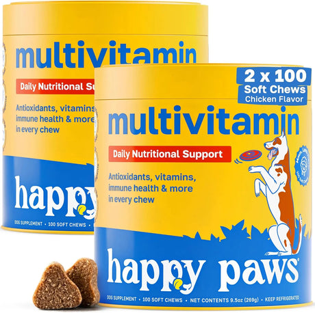 HAPPY PAWS - Happy Paws Multivitamin for Dogs Lamb Flavor 100 Masticables 2 Pack - The Red Vitamin MX - Multivitamínicos Para Perros - {{ shop.shopifyCountryName }}