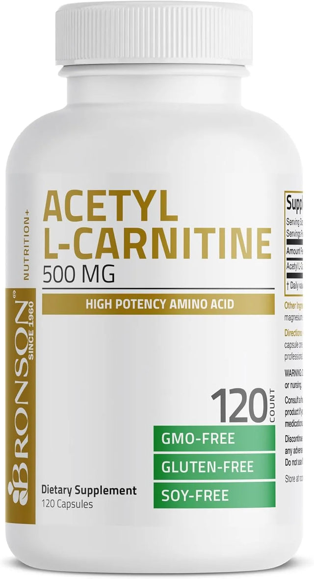 BRONSON - Bronson Acetyl L-Carnitine 500Mg. 120 Capsulas - The Red Vitamin MX - Suplementos Alimenticios - {{ shop.shopifyCountryName }}