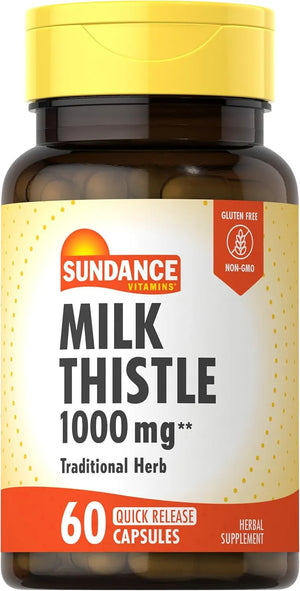 SUNDANCE - Sundance Milk Thistle 1000Mg. 60 Capsulas - The Red Vitamin MX - Suplementos Alimenticios - {{ shop.shopifyCountryName }}