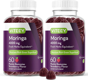 Viteey Moringa Leaf Gummies 4000Mg. 120 Gomitas - The Red Vitamin MX - Suplementos Alimenticios - VITEEY