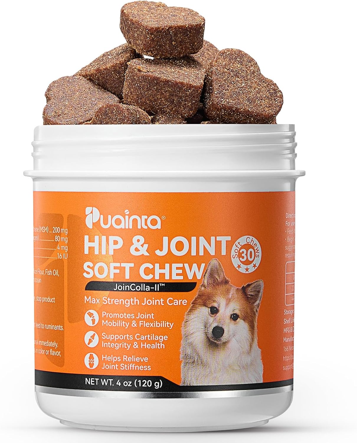 PUAINTA Dog Hip and Joint Supplement 30 Masticables
