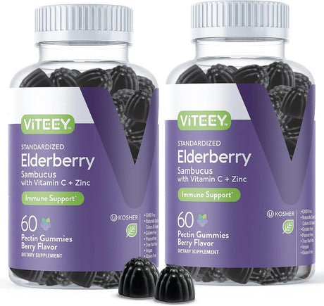 VITEEY - Viteey Sambucus Elderberry Gummies 60 Gomitas 2 Pack - The Red Vitamin MX - Suplementos Alimenticios - {{ shop.shopifyCountryName }}