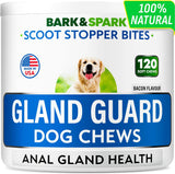 BARK&Spark Dog Anal Gland Treatment Chews Bacon Flavor 120 Masticables