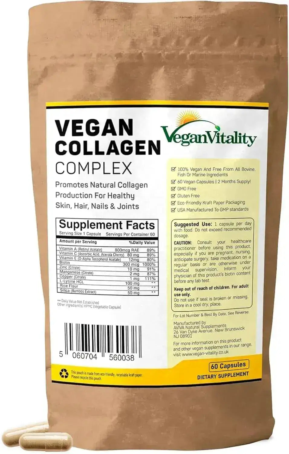 VEGAN VITALITY - Vegan Vitality Vegan Collagen 60 Capsulas - The Red Vitamin MX - Suplementos Alimenticios - {{ shop.shopifyCountryName }}