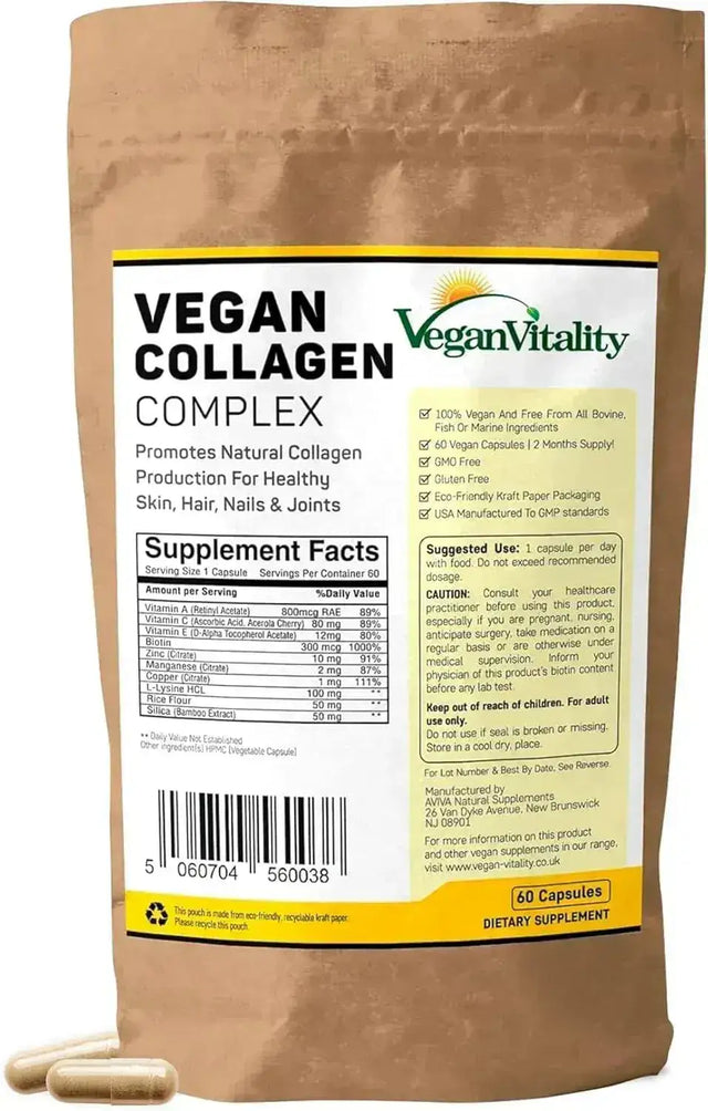VEGAN VITALITY - Vegan Vitality Vegan Collagen 60 Capsulas - The Red Vitamin MX - Suplementos Alimenticios - {{ shop.shopifyCountryName }}