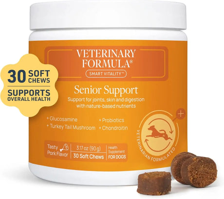 VETERINARY FORMULA - Veterinary Formula Senior Support Joint Supplement for Dogs 30 Masticables - The Red Vitamin MX - Cuidado De Cadera Y Articulaciones Para Perros - {{ shop.shopifyCountryName }}