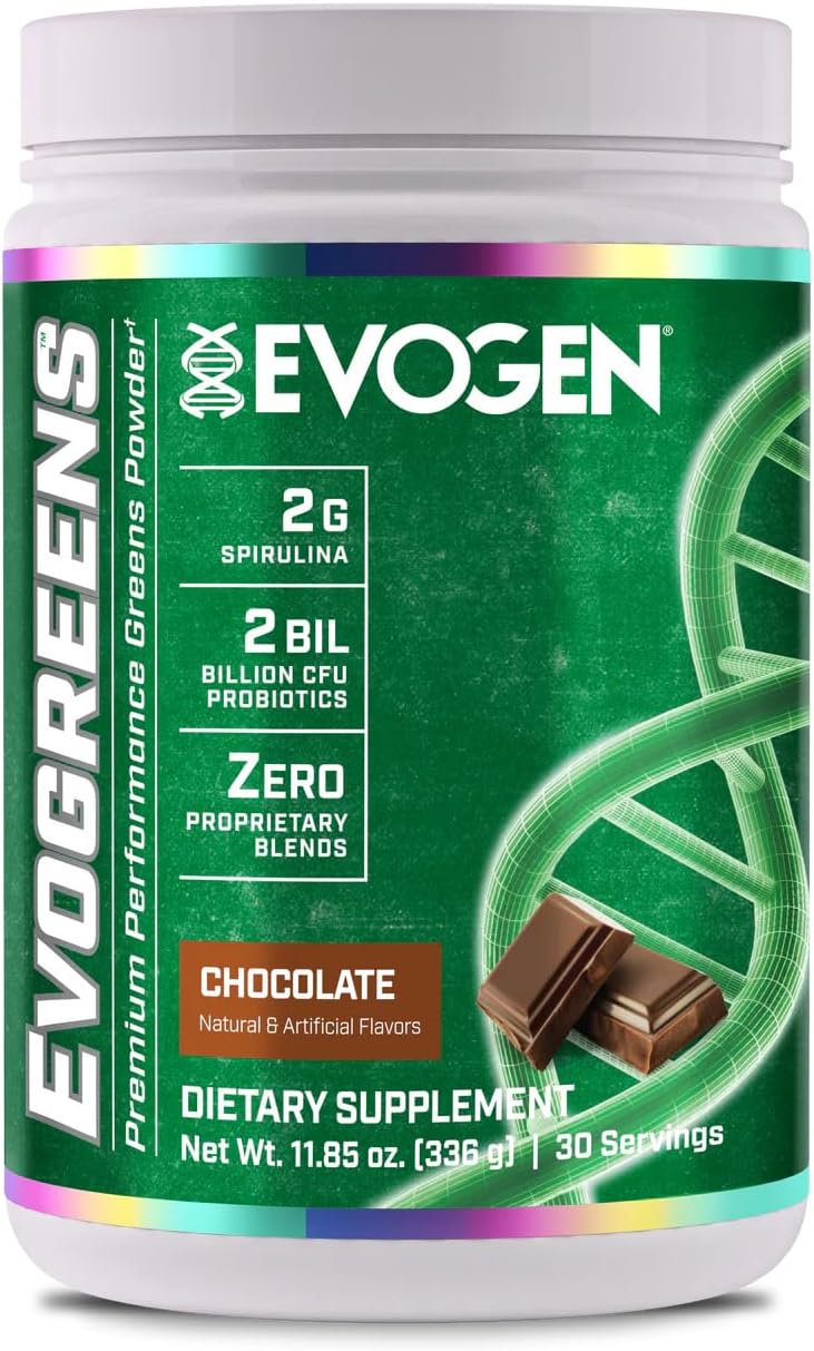 Evogen Evogreens Super Greens Powder 30 Servicios Chocolate 336Gr.