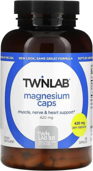 TWINLAB - Twinlab Magnesium 420Mg. 200 Capsulas - The Red Vitamin MX - Suplementos Alimenticios - {{ shop.shopifyCountryName }}