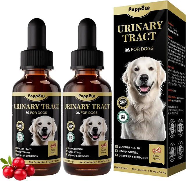 POPPAW - POPPAW Dog UTI Treatment & Urinary Tract Support Bacon Flavor 2 Fl.Oz. 2 Pack - The Red Vitamin MX - Salud De Tracto Urinario Para Perros - {{ shop.shopifyCountryName }}