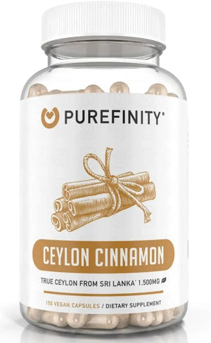 PUREFINITY - PUREFINITY Ceylon Cinnamon Organic 1500Mg. 150 Capsulas - The Red Vitamin MX - Suplementos Alimenticios - {{ shop.shopifyCountryName }}