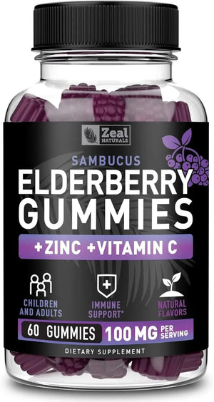 ZEAL NATURALS - Zeal Naturals Sambucus Elderberry Gummies 60 Gomitas - The Red Vitamin MX - Suplementos Alimenticios - {{ shop.shopifyCountryName }}