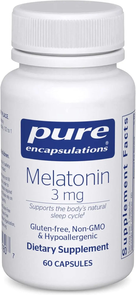 PURE ENCAPSULATIONS - Pure Encapsulations Melatonin 3Mg. 60 Capsulas - The Red Vitamin MX - Suplementos Alimenticios - {{ shop.shopifyCountryName }}