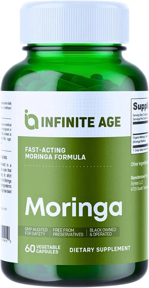 INFINITE AGE - INFINITE AGE Organic Moringa Leaf Powder 1000Mg. 60 Capsulas - The Red Vitamin MX - Suplementos Alimenticios - {{ shop.shopifyCountryName }}