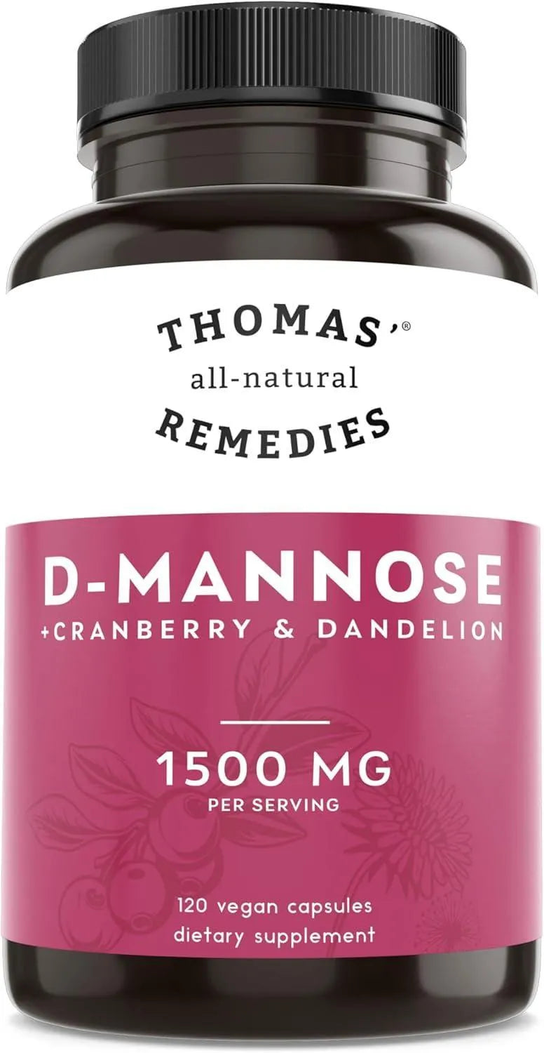 THOMAS REMEDIES - Thomas' all-natural Remedies D-mannose 1200Mg. with Cranberry and Dandelion 120 Capsulas - The Red Vitamin MX - Suplementos Alimenticios - {{ shop.shopifyCountryName }}