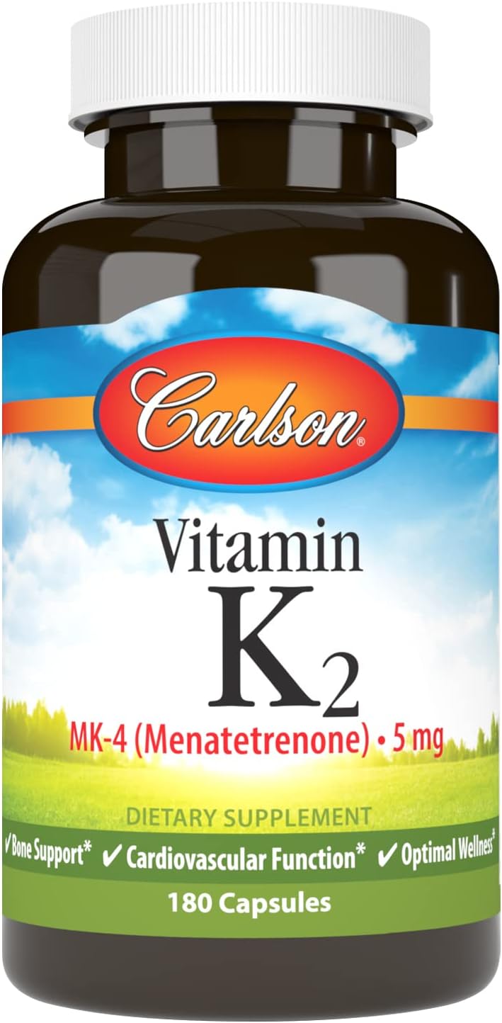 Carlson Vitamin K2 MK-4 180 Capsulas - The Red Vitamin MX - Suplementos Alimenticios - CARLSON