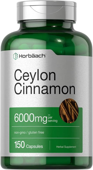 HORBAACH - Horbaach Ceylon Cinnamon 6000Mg. 150 Capsulas - The Red Vitamin MX - Suplementos Alimenticios - {{ shop.shopifyCountryName }}