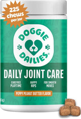 Doggie Dailies Daily Joint Care Glucosamine for Dogs Peanut Butter 225 Masticables