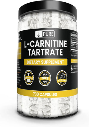 PURE ORIGINAL INGREDIENTS - Pure Original Ingredients L-Carnitine L-Tartrate 730 Capsulas - The Red Vitamin MX - Suplementos Alimenticios - {{ shop.shopifyCountryName }}