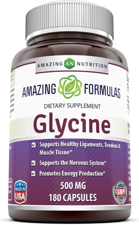 AMAZING FORMULAS - Amazing Formulas Glycine 500Mg. 180 Capsulas - The Red Vitamin MX - Suplementos Alimenticios - {{ shop.shopifyCountryName }}