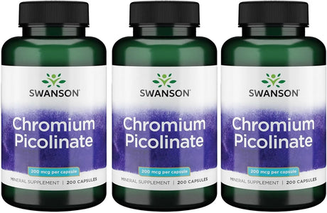 SWANSON - Swanson Chromium Picolinate 200mcg 200 Capsulas 3 Pack - The Red Vitamin MX - Suplementos Alimenticios - {{ shop.shopifyCountryName }}