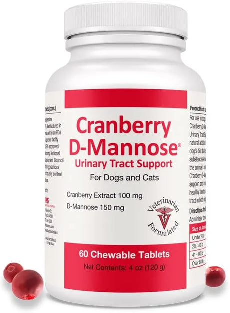 PET HEALTH SOLUTIONS - Pet Health Solutions Cranberry D-Mannose Urinary Tract Supplement for Dogs 60 Tabletas Masticables - The Red Vitamin MX - Salud De Tracto Urinario Para Perros - {{ shop.shopifyCountryName }}
