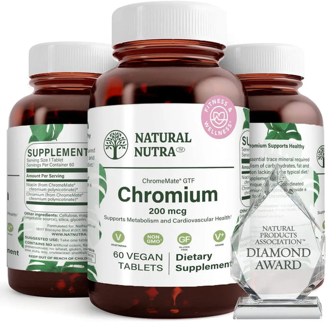 NATURAL NUTRA - Natural Nutra GTF Chromium Polynicotinate with ChromeMate 200mcg 60 Tabletas - The Red Vitamin MX - Suplementos Alimenticios - {{ shop.shopifyCountryName }}