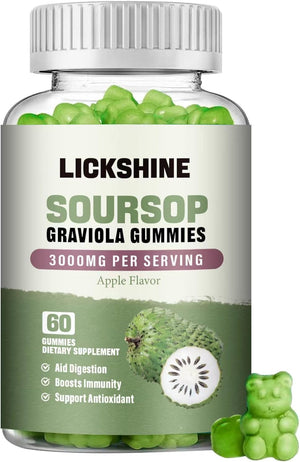 Lickshine Soursop Graviola Gummies 3000Mg. 60 Gomitas