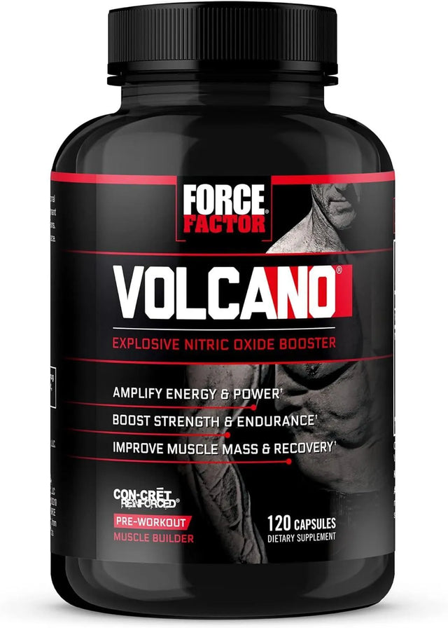 FORCE FACTOR - Force Factor Volcano Pre Workout Nitric Oxide Booster 120 Capsulas - The Red Vitamin MX - Suplementos Alimenticios - {{ shop.shopifyCountryName }}