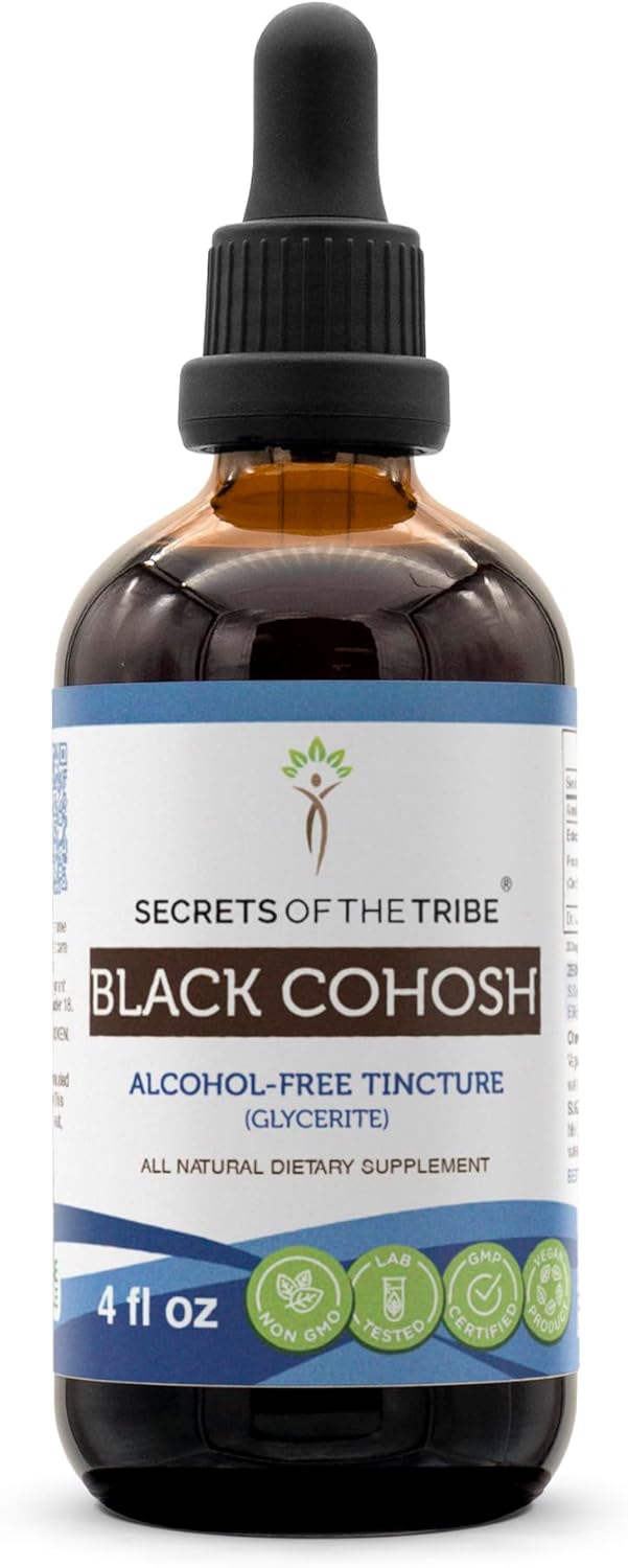 Secrets of the Tribe Black Cohosh Tincture Alcohol-Free Liquid Extract 4 Fl.Oz.
