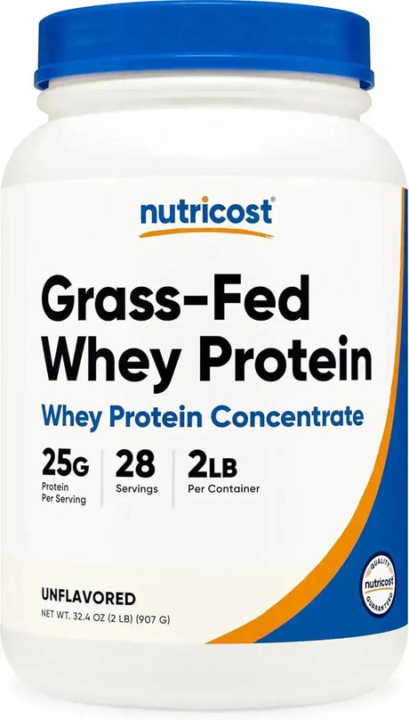 NUTRICOST - Nutricost Grass-Fed Whey Protein Concentrate 24 Servicios Unflavored 907Gr. - The Red Vitamin MX - Suplementos Alimenticios - {{ shop.shopifyCountryName }}