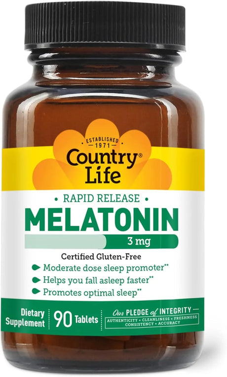 COUNTRY LIFE - Country Life Melatonin Sleep Aid 3Mg. 90 Tabletas - The Red Vitamin MX - Suplementos Alimenticios - {{ shop.shopifyCountryName }}