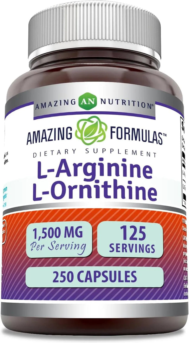 AMAZING FORMULAS - Amazing Formulas L-Arginine L-Ornithine 1500Mg. 250 Capsulas - The Red Vitamin MX - Suplementos Alimenticios - {{ shop.shopifyCountryName }}