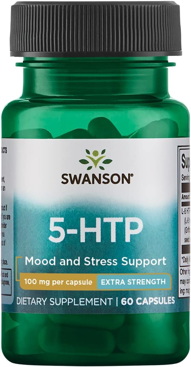 Swanson Extra Strength 5-HTP 100Mg. 60 Capsulas - The Red Vitamin MX - Suplementos Alimenticios - SWANSON