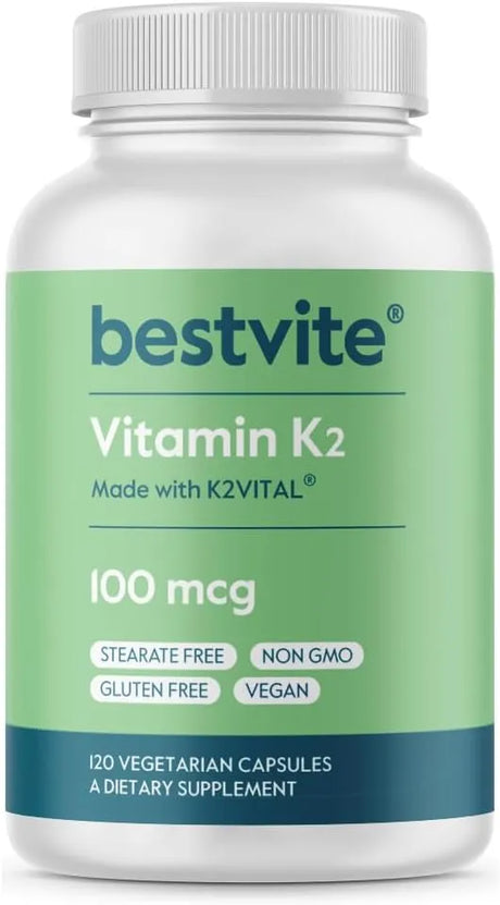 BESTVITE - BESTVITE Vitamin K2 100mcg 120 Capsulas - The Red Vitamin MX - Suplementos Alimenticios - {{ shop.shopifyCountryName }}