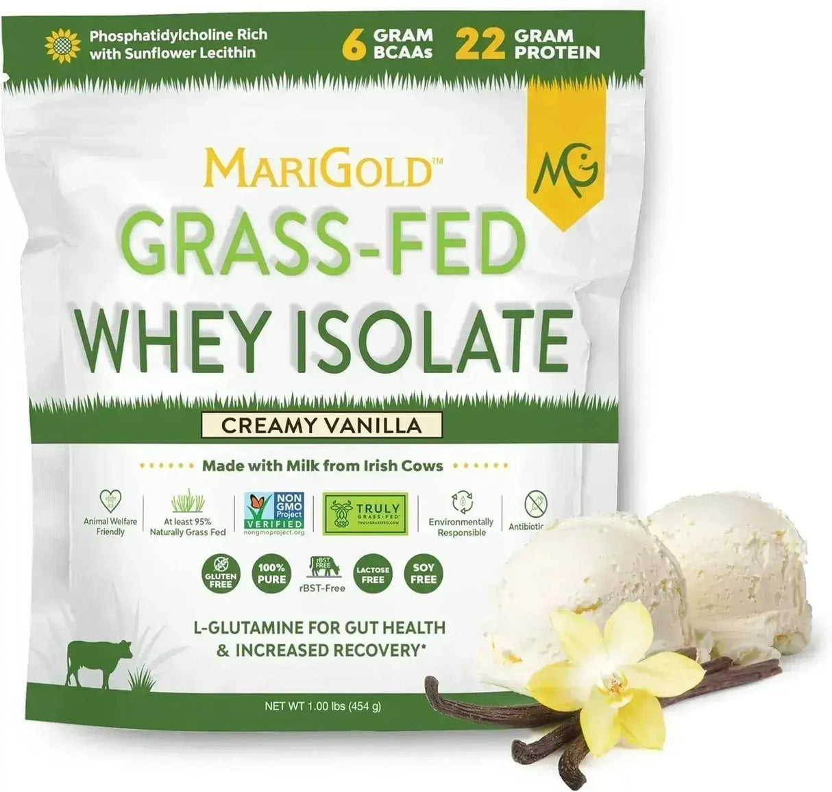 MARIGOLD - MariGold Grass-fed Whey Protein Isolate Powder Creamy Vanilla 454Gr. - The Red Vitamin MX - Suplementos Alimenticios - {{ shop.shopifyCountryName }}