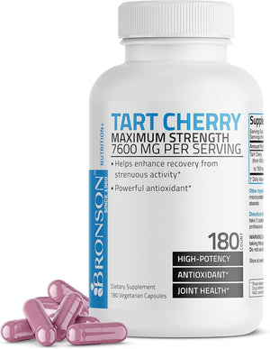 Bronson Tart Cherry Maximum Strength 7600Mg. 180 Capsulas