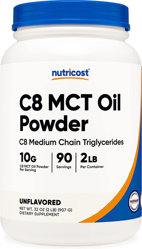 Nutricost C8 MCT Oil Powder 2Lbs. - The Red Vitamin MX - Suplementos Alimenticios - NUTRICOST