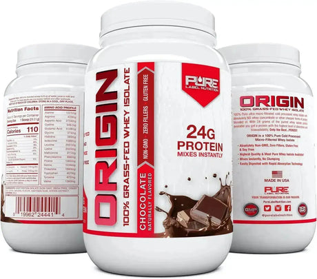 PURE LABEL NUTRITION - Pure Label Nutrition Grass Fed Whey Protein Isolate Chocolate 2 Lbs. - The Red Vitamin MX - Suplementos Alimenticios - {{ shop.shopifyCountryName }}
