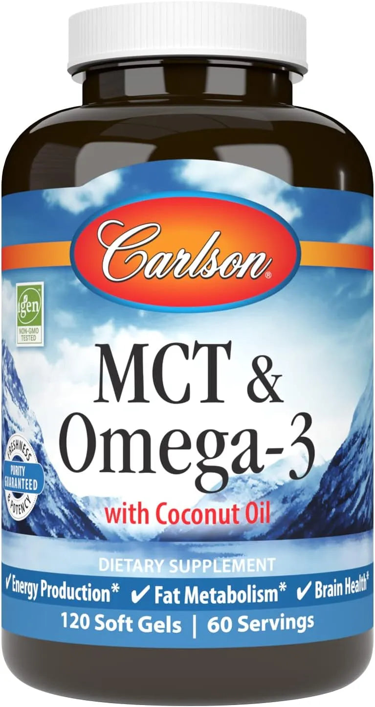 CARLSON - Carlson MCT & Omega-3 120 Capsulas Blandas - The Red Vitamin MX - Suplementos Alimenticios - {{ shop.shopifyCountryName }}