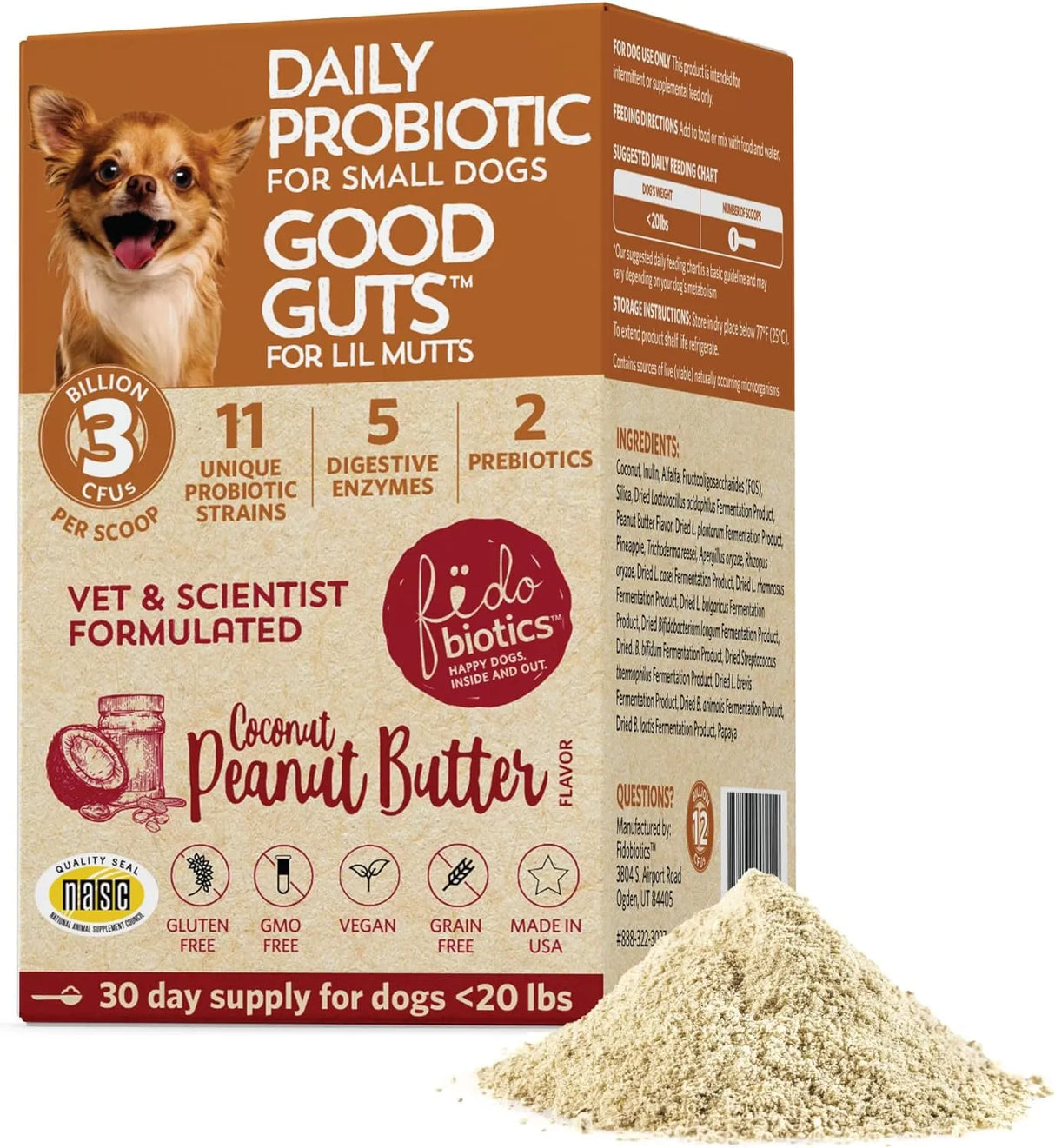 FIDOBIOTICS - Fidobiotics Good Guts for Lil Mutts Probiotic for Dogs 30 Dias - The Red Vitamin MX - Probióticos Para Perros - {{ shop.shopifyCountryName }}