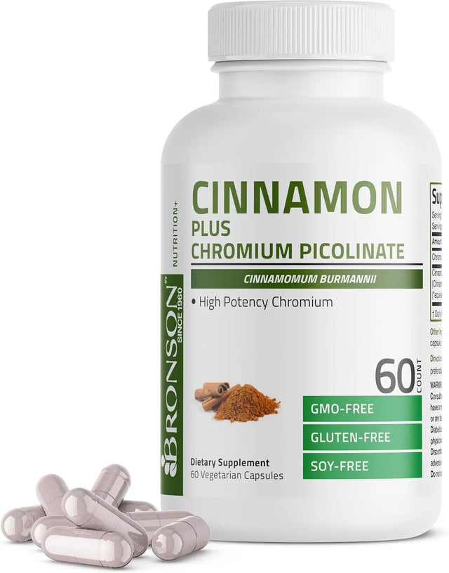 BRONSON - Bronson Cinnamon Plus Chromium Picolinate 60 Capsulas - The Red Vitamin MX - Suplementos Alimenticios - {{ shop.shopifyCountryName }}