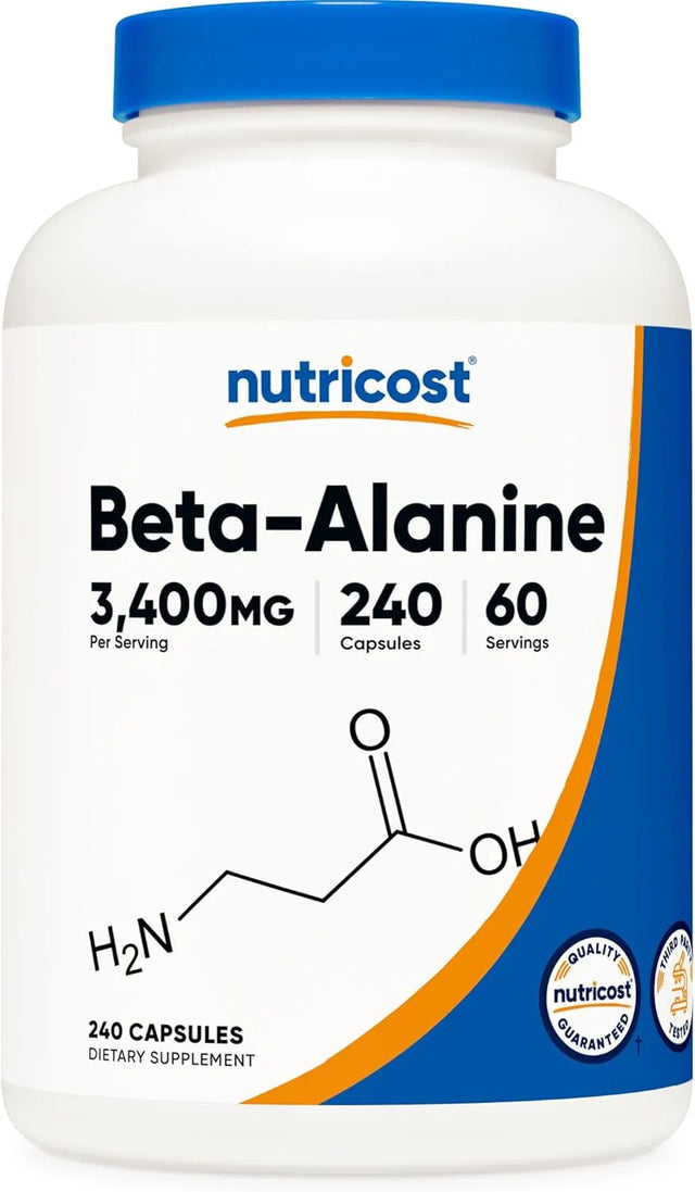 NUTRICOST - Nutricost Beta-Alanine 3400Mg. 240 Capsulas - The Red Vitamin MX - Suplementos Alimenticios - {{ shop.shopifyCountryName }}