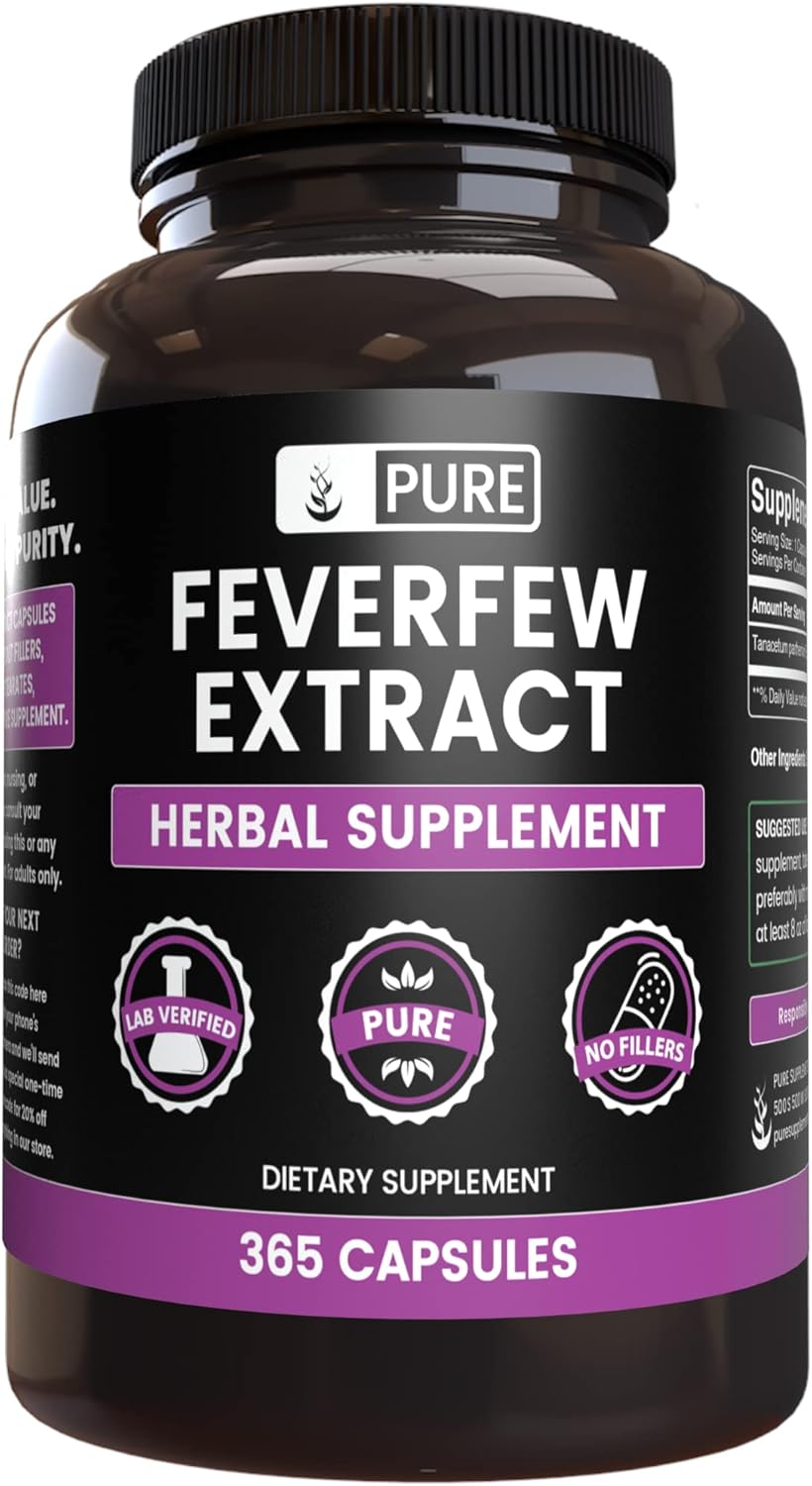 Pure Original Ingredients Feverfew Extract 365 Capsulas